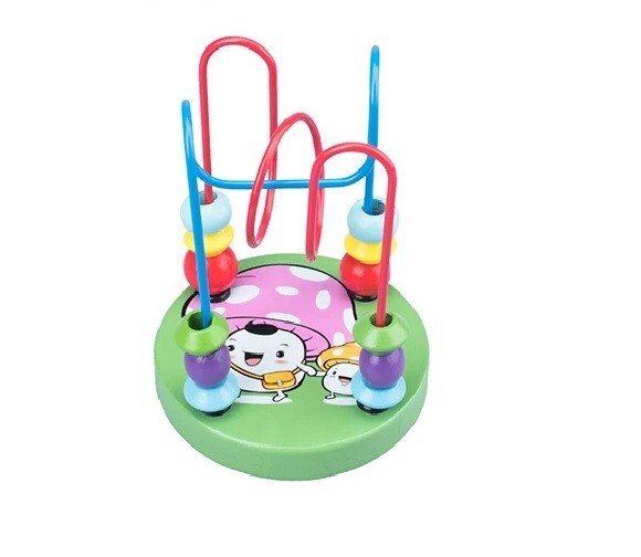 Montessori Wooden Baby Toys Maze Roller Coaster Counting Early Educational Toys