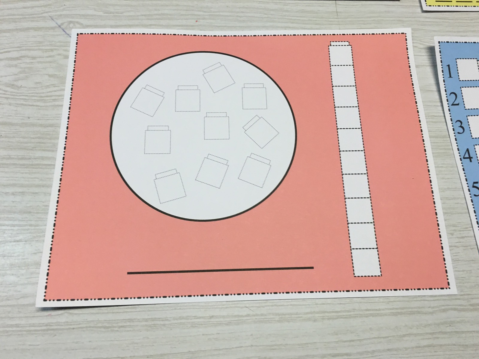 Write-On/Wipe-Off Unifix Cube Mats 20PCS CLASSROOM SET
