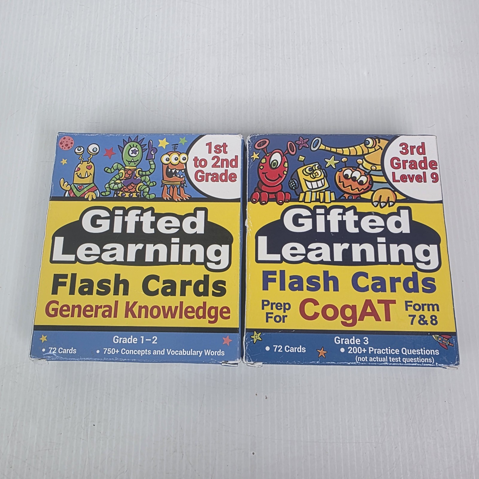 Gifted Learning Flash Cards 1st & 2nd Grade General Knowledge & 3rd Grade CogAT