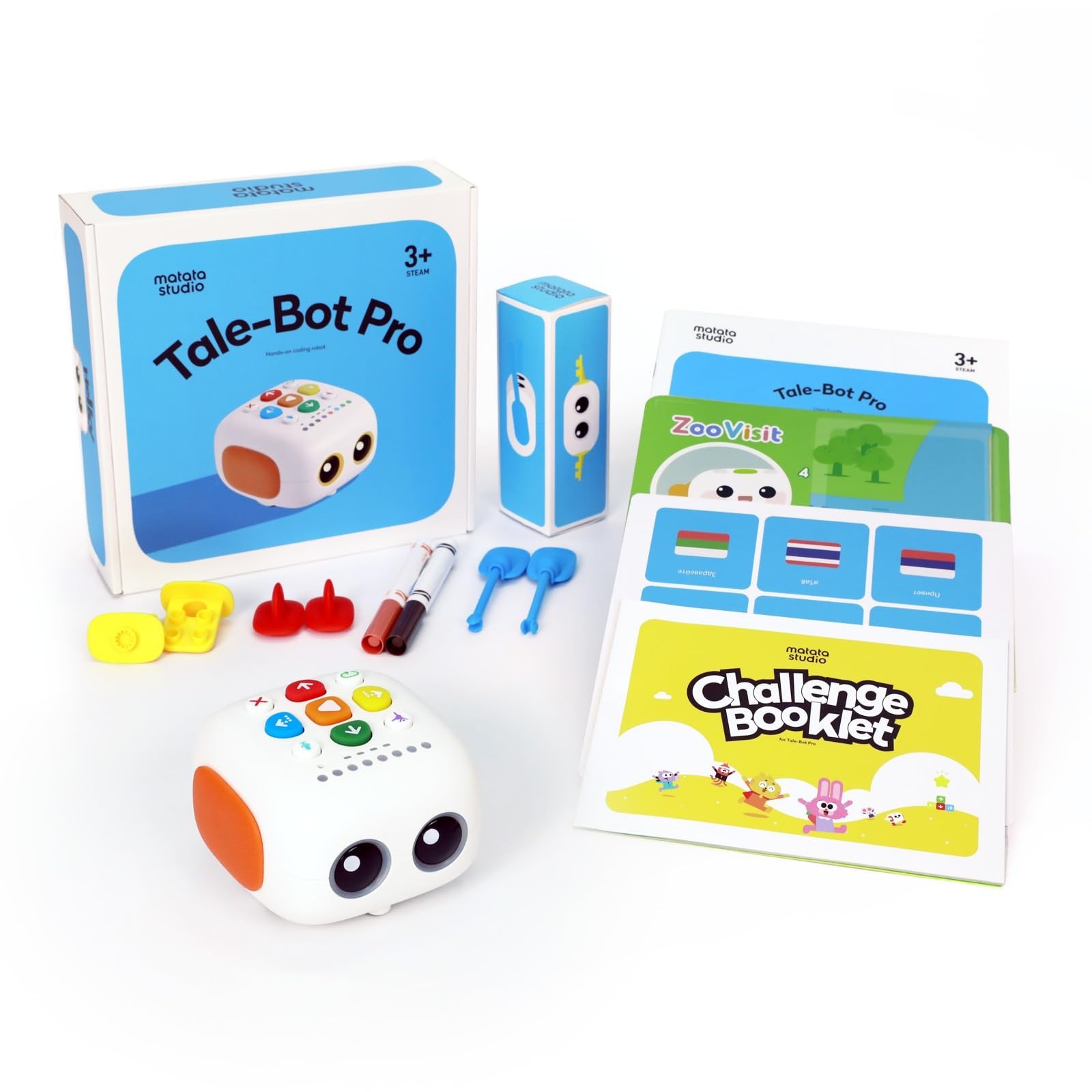 Educational Coding Robot for Kids 3-5, STEM Learning Toy, Screen-Free Robotics f