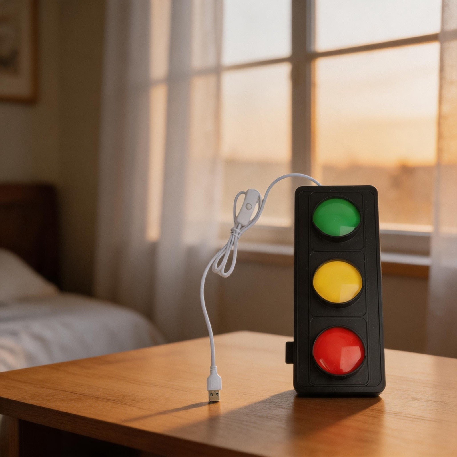 Energy Efficient USB LED Wall Light Traffic Signal Lamp for Indoor Spaces