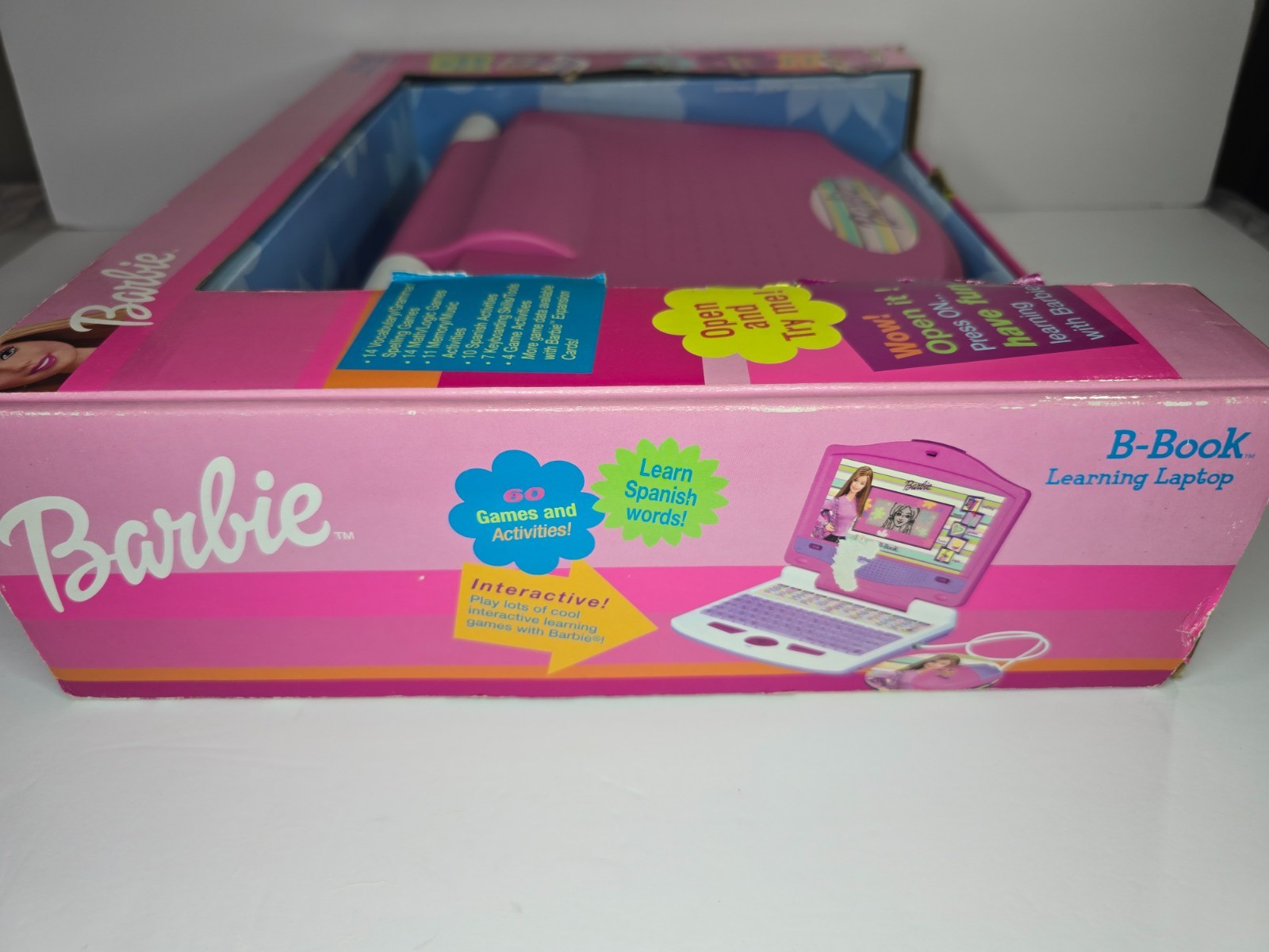Barbie B-Book Learning Laptop Mattel 60 Games & Activities Y2K Toy 2003 – NIB