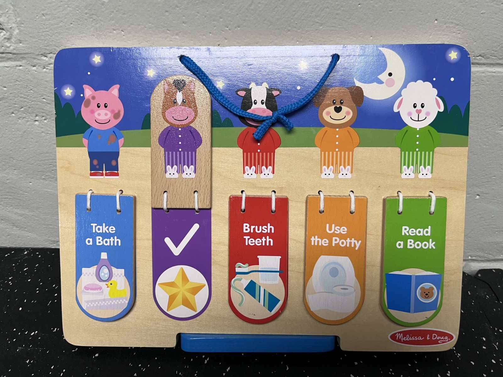 MELISSA & DOUG My Personal Daily Routines Wooden Chart Toy for Kids Ages 2 to 6