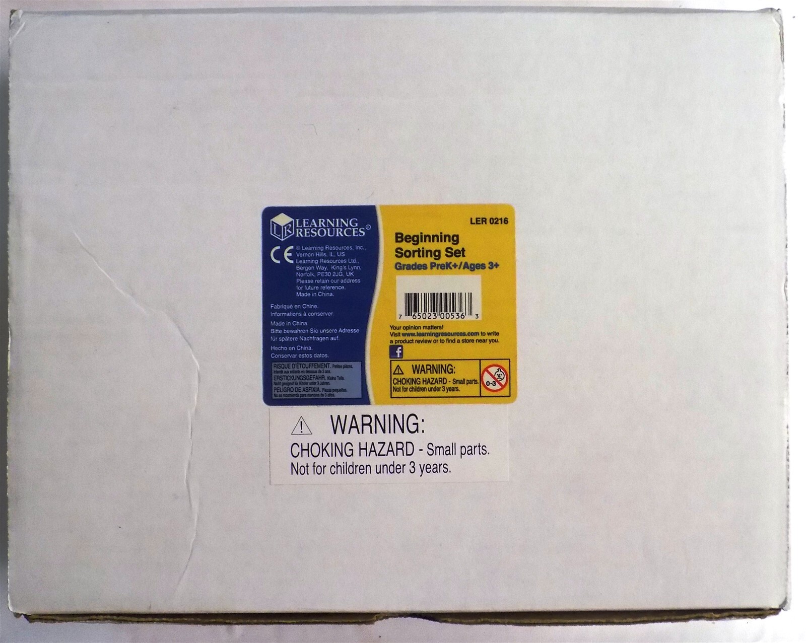 Learning Resources Beginning Sorting Set 168 Pieces 0216