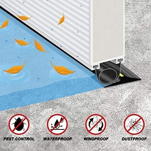 Jin&Bao Universal Garage Door Threshold Seal Strip 20FT Kit, Bottom Waterproof.