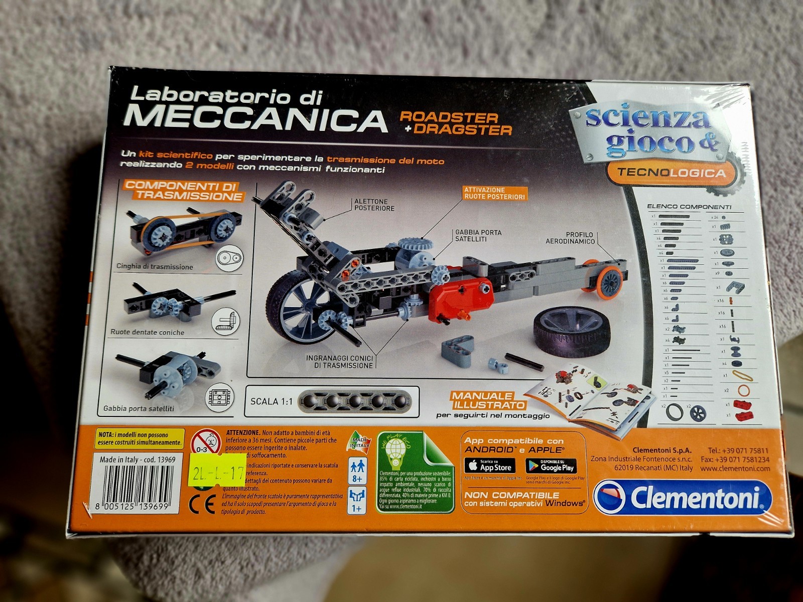 Clementoni, Mechanics Engineering Lab Roadster Play Set + Dragst8 +