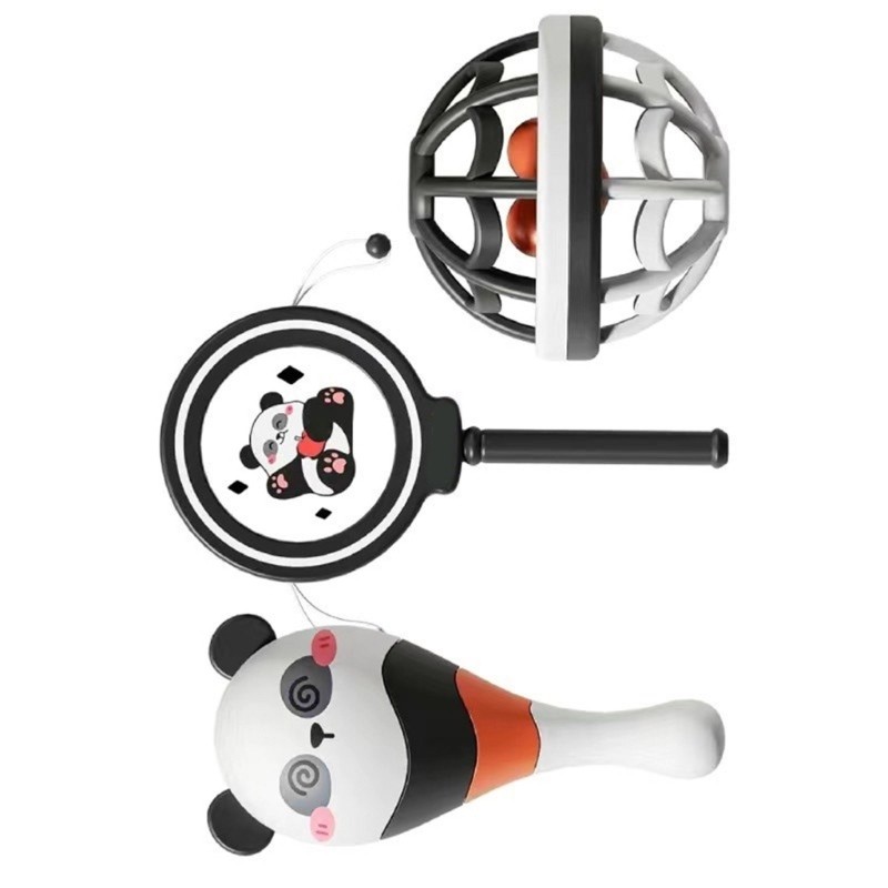Handheld Musical Instrument Cartoon Hand Bells Shaker Toy Cognitive Stimulation
