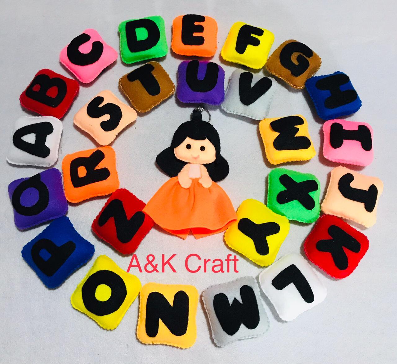 Alphabet Letters Felt Handmade Alphabet Set A-Z Nursery Help Soft Letters New