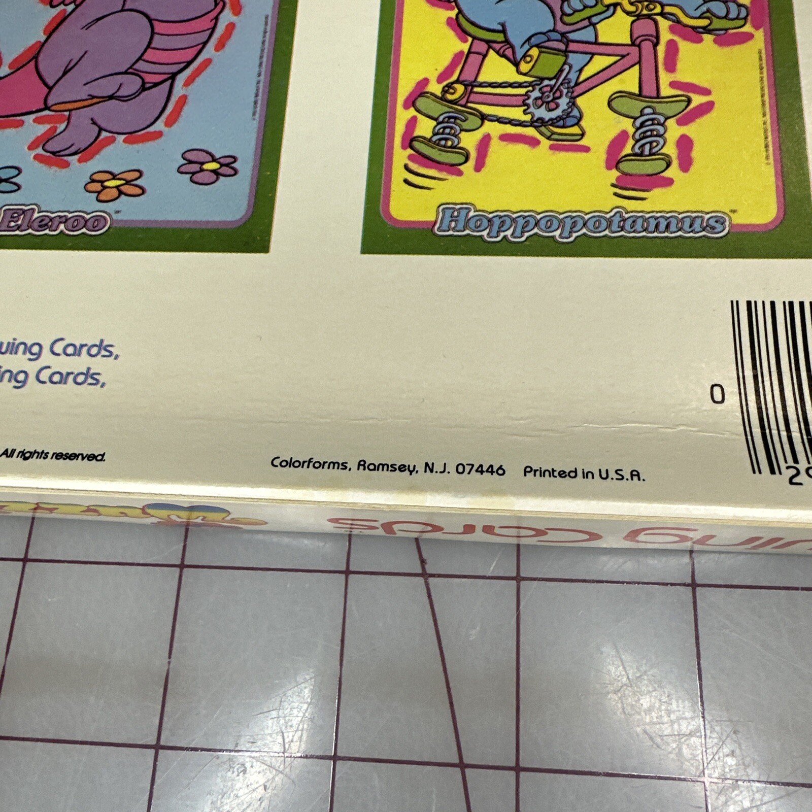 Wuzzles Sewing Cards by Colorforms 1985 Hasbro Bradley Cartoon Printed In USA @