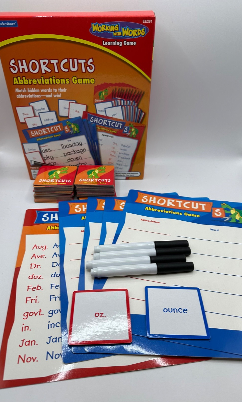 Lakeshore Working with Wordws Shortcuts Abbreviations Game EE281 COMPLETE