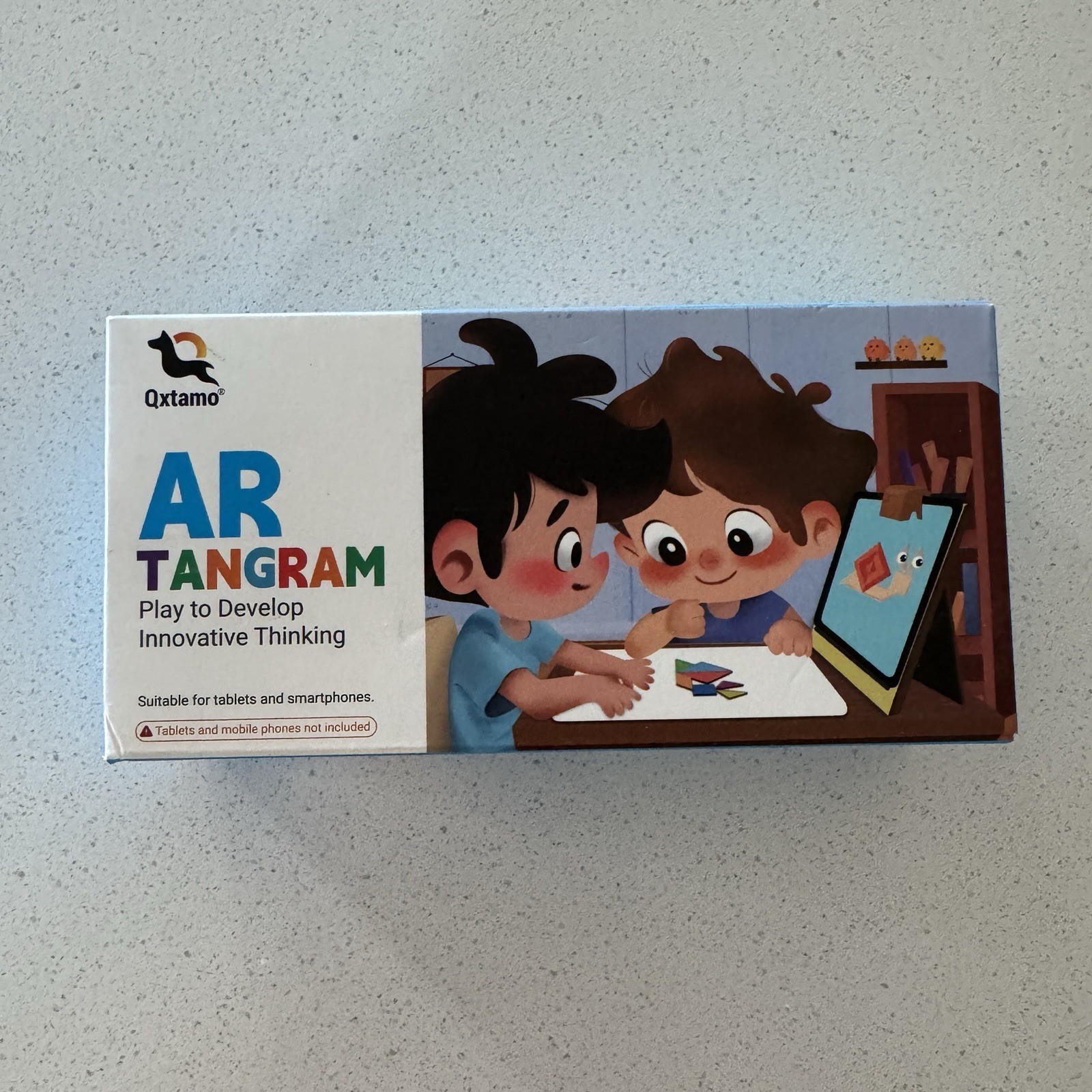 Qxtamo STEM Toys for Kids Ages 4-6, AR Tangram Puzzles with 1000+ Combinations