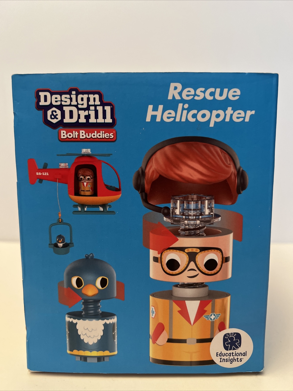 Design & Drill Bolt Buddies Rescue Hellicopter Educational Insight NEW