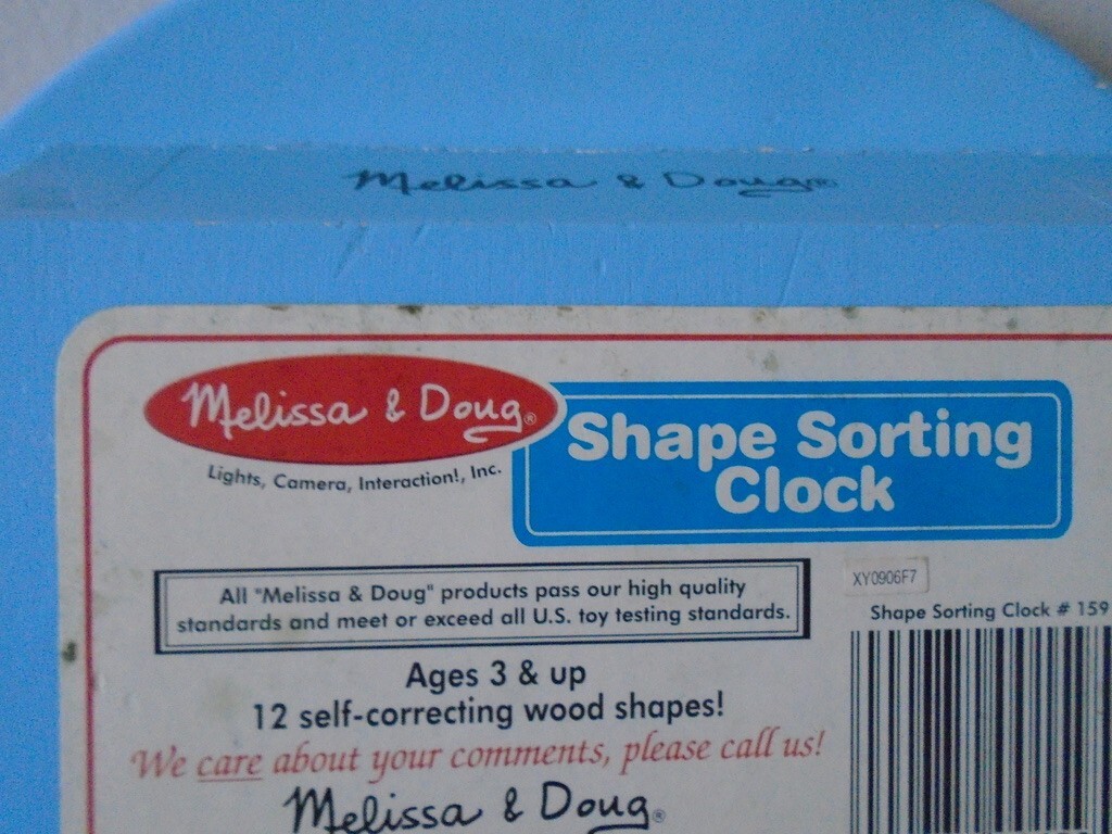 Melissa & Doug Learning Wood Shape Sorting Clock