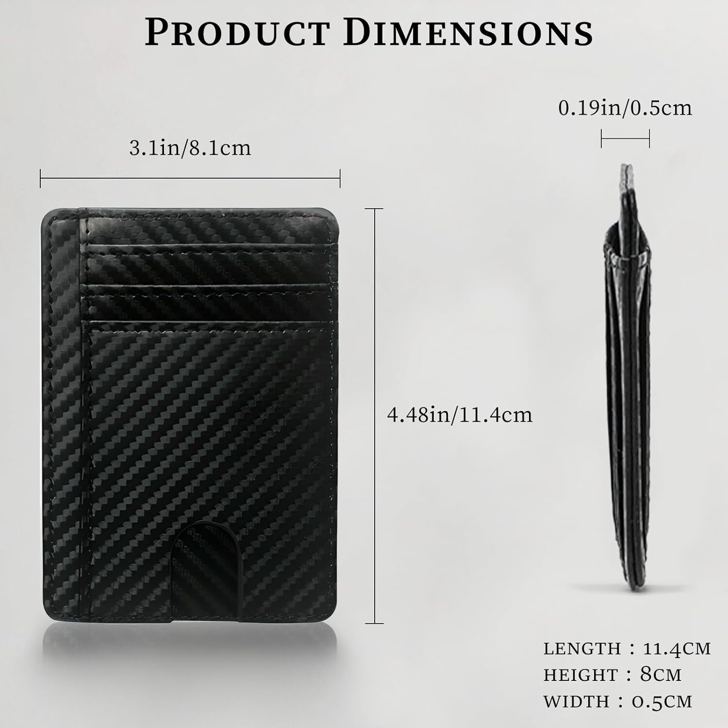 Leather Minimalist Wallet for Men & Women – RFID Blocking Front Pocket Card