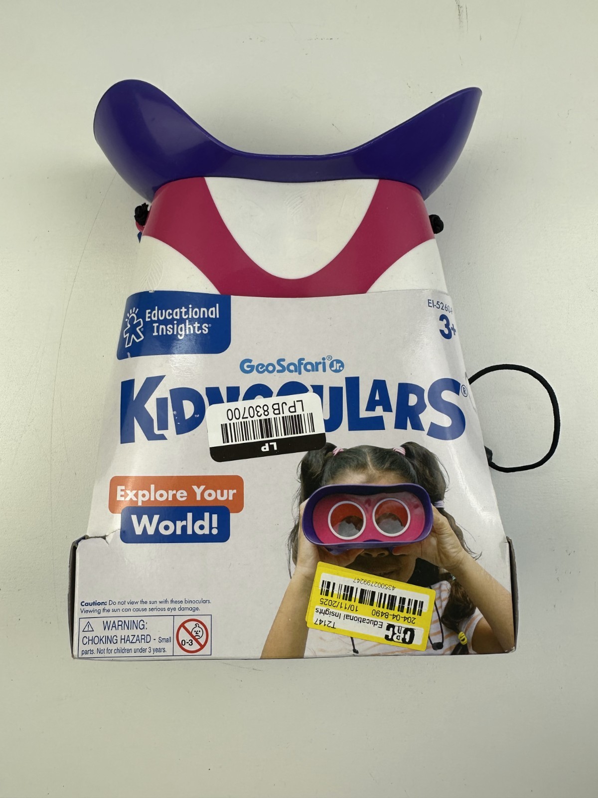 Educational Insights GeoSafari Jr. Kidnoculars Pink Binoculars For Kids Age 3+