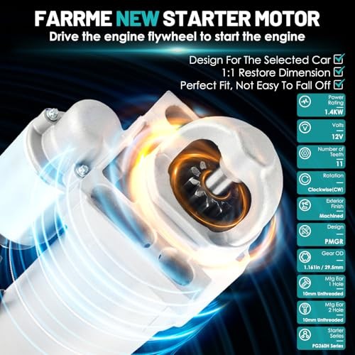 6757 Starter Motor Fit for Chevy-Silverado 1500 2500HD, Tahoe, for GMC-Sierra