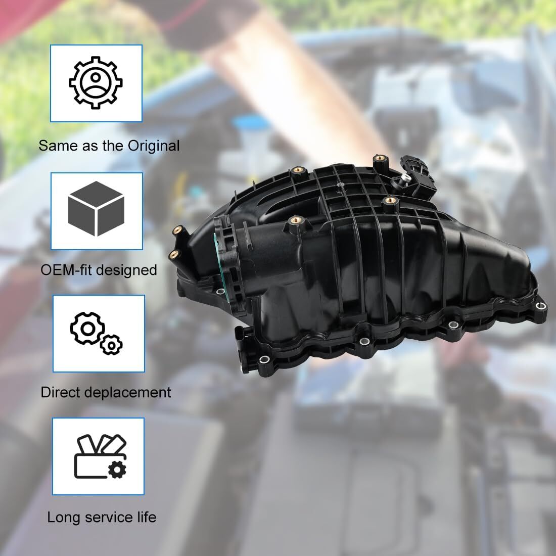 Intake Manifold Compatible with 2014-2019 Jeep Grand Cherokee 2014-2018 Ram 1500