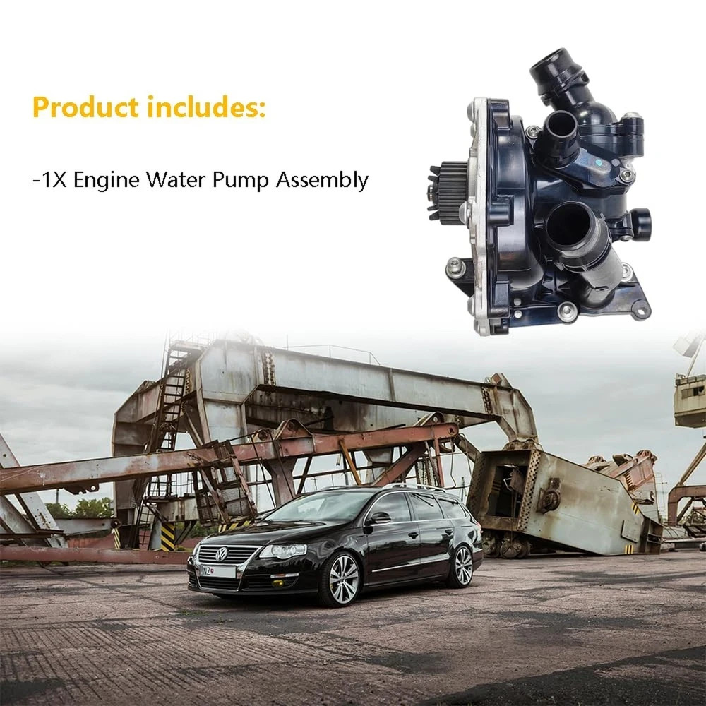 Engine Water Pump Assembly | Fit for Volkswagen VW 2013-2016 Beetle, 2013-201…
