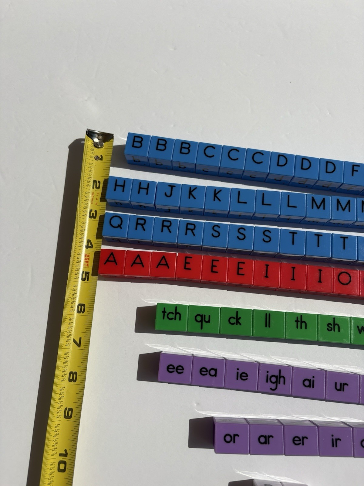 87 Pc Phonics Word Building Interlocking Cubes Vowel Consonant Blend Block Read