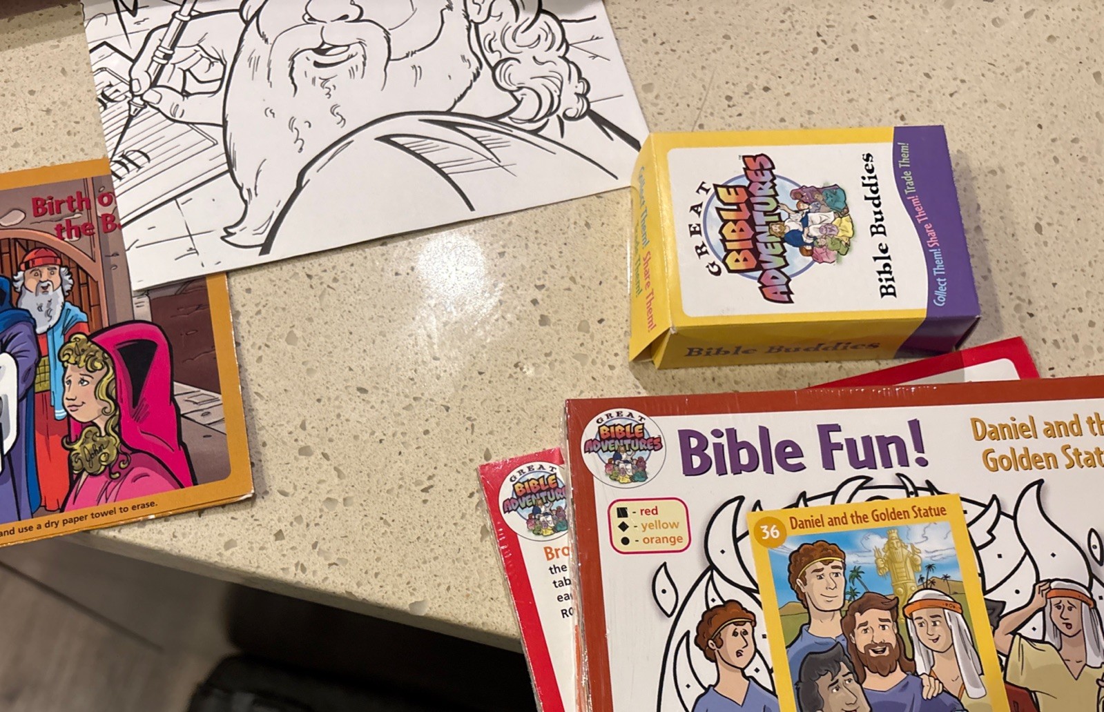 Great Bible Adventures Tin Box w/ Bible Fun Cards Sunday School Some Sealed