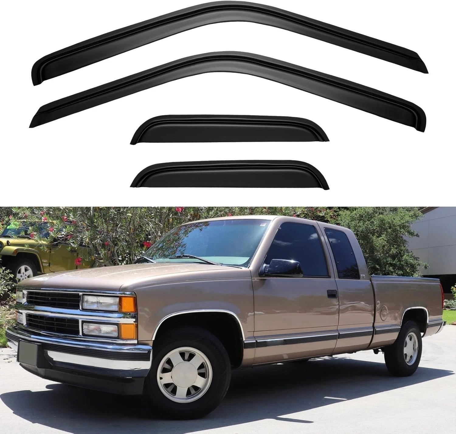 Chevy/GMC C1500 Window Visors – Out-Channel Rain Guards*`