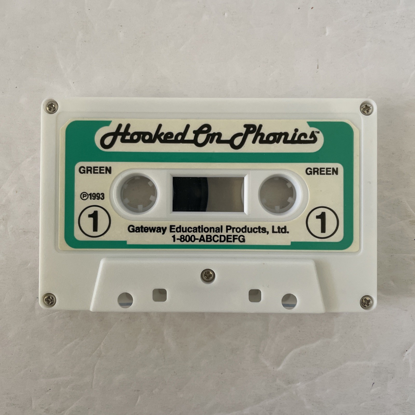 Vintage Hooked-On-Phonics 1993 Replacement Cassette Tape Green 1/2