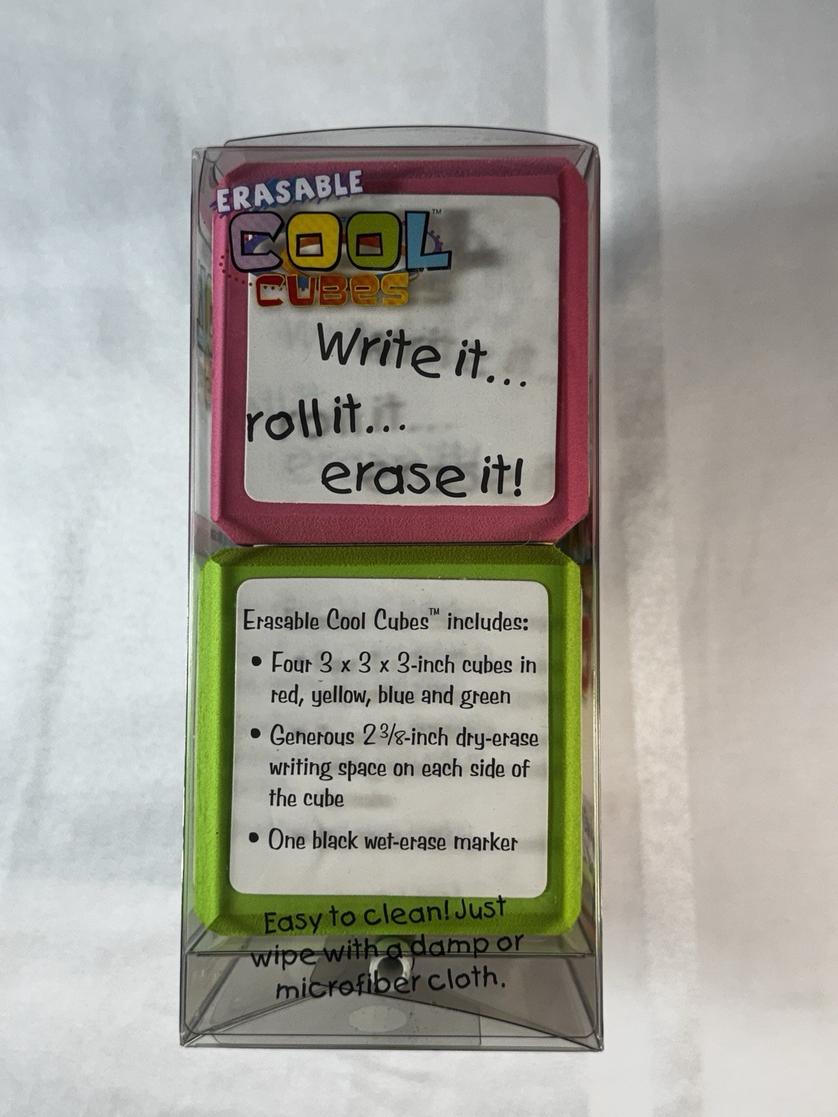 Four Sets Dry-Erase Erasable Cool Cubes Classroom Foam Learning Aids