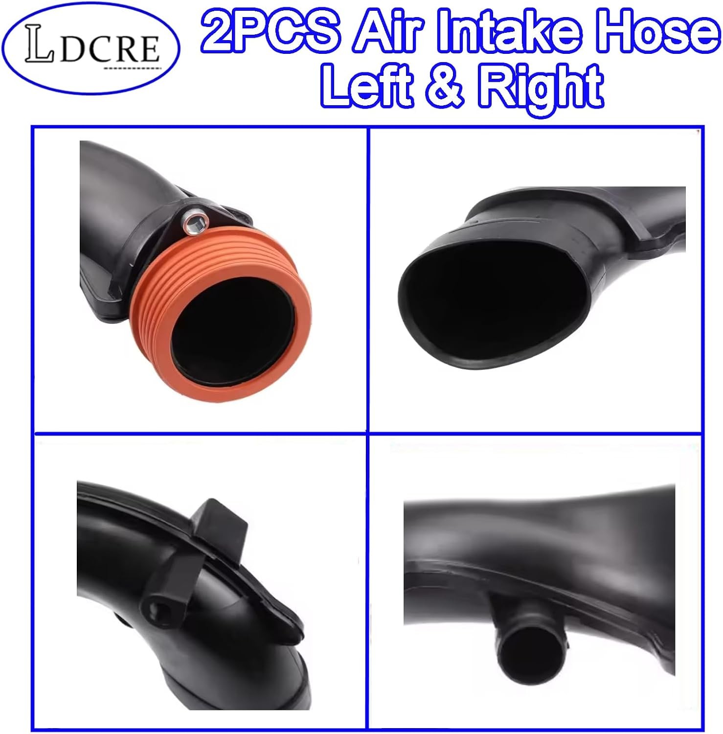 2PCS Air Intake Hose Left & Right 13717577451 13717577452 Compatible with BMW X5