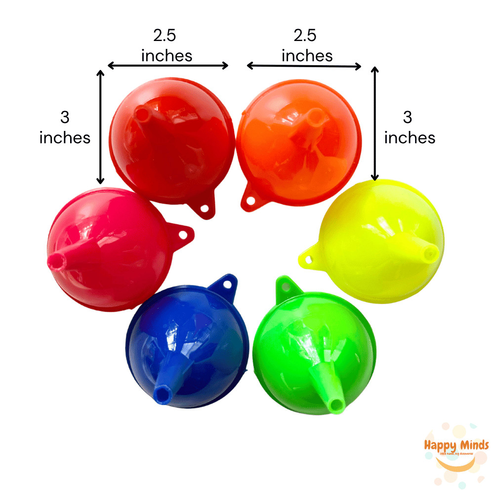 Colorful Funnels for Sensory Play | Montessori Play Tools | Fine Motor Activity