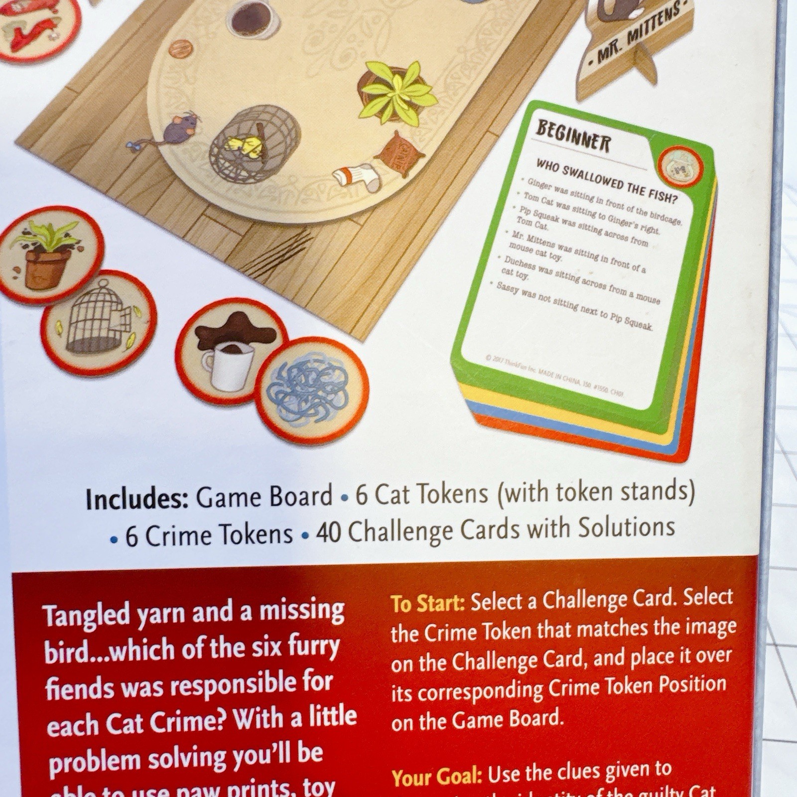Thinkfun Cat Crimes Logic Game Problem Solving Learning Educational Skill Build