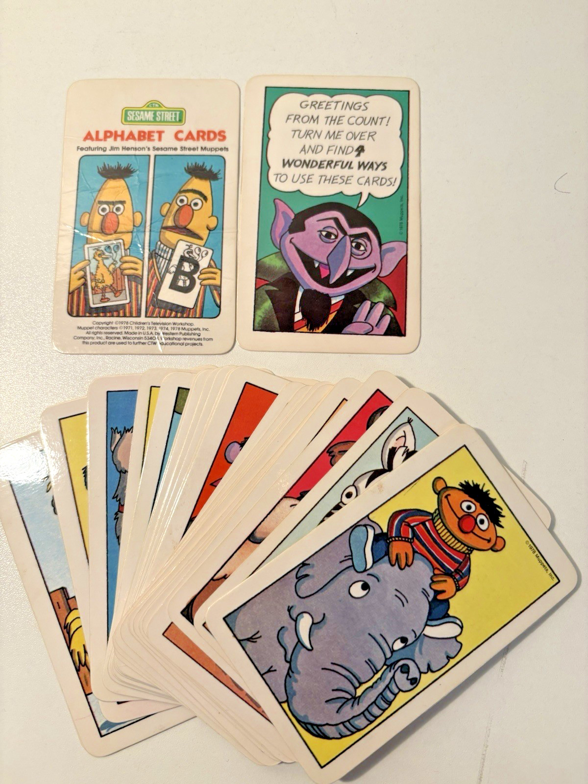 Sesame Street Alphabet Cards The Count 1978 Children’s Television Workshop