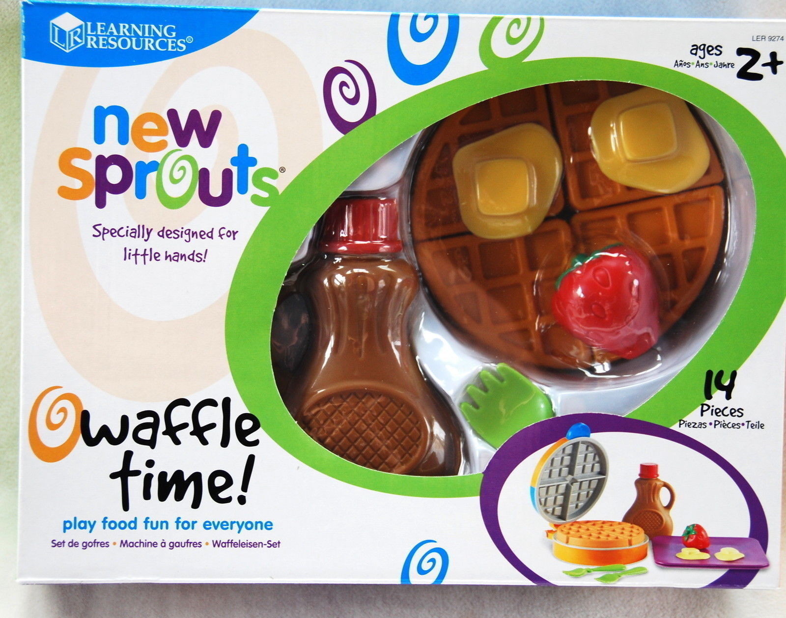 Learning Resources New Sprouts WAFFLE TIME *NEW* Preschool Play Food Breakfast