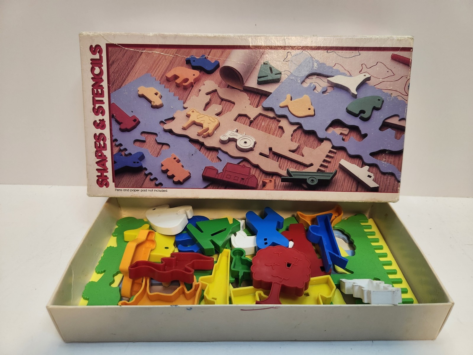 Vintage Place and Trace Puzzle Stencil Set by Discovery Toys, 1983, Made In Engl