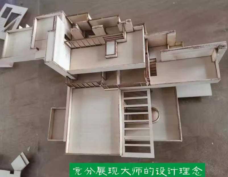 1/75 1/100 Fallingwater Villa 3D Wooden DIY Building Model Assembly Kits Set