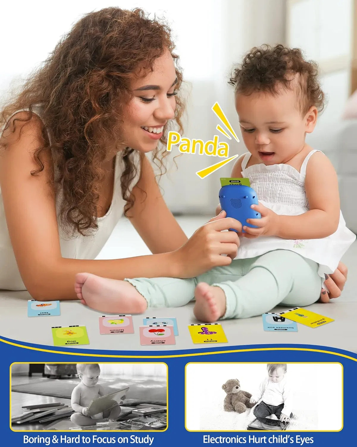 Talking Flash Cards,Kids Toddler Flash Cards With 224 Sight Words,Montessori Toy