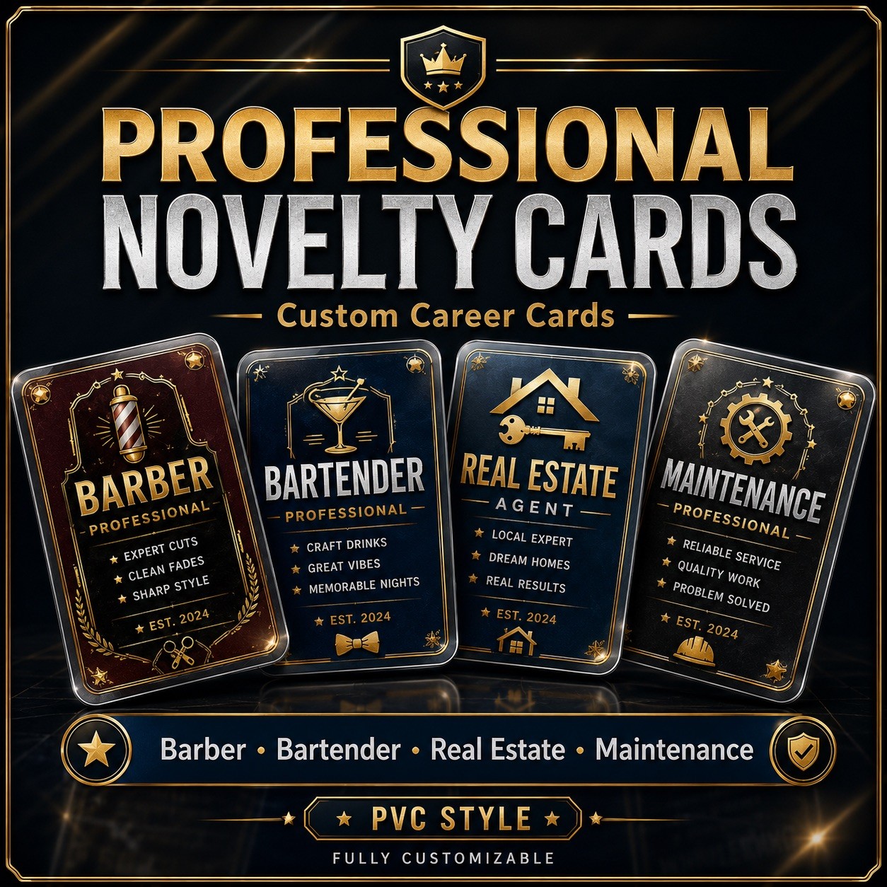 Custom Professional Worker Novelty PVC Card – Personalized Keepsake