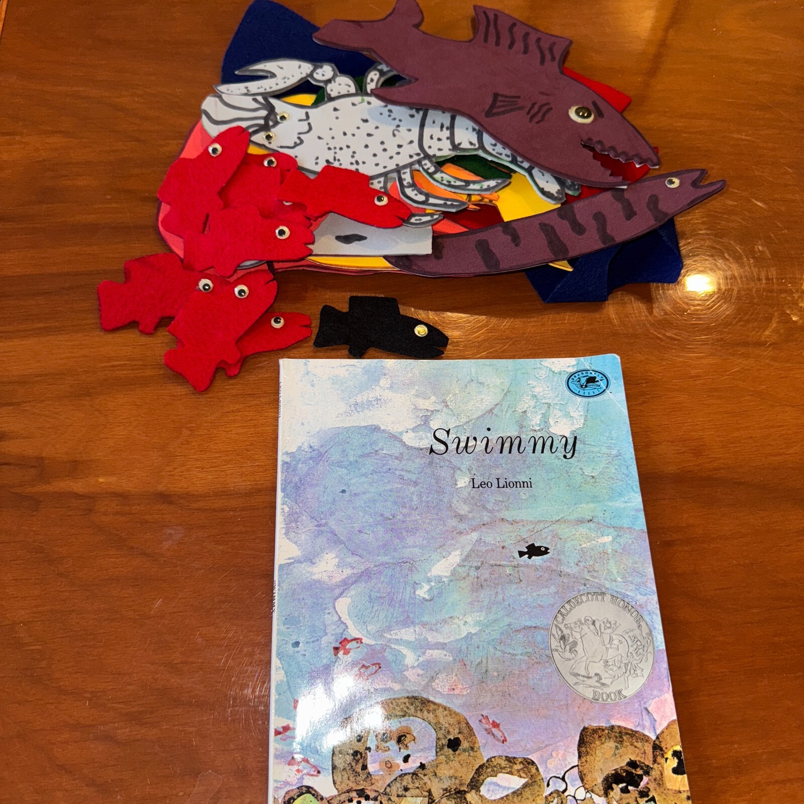 Montessori Read Along Picture Book Matching Swimmy by Leo Lionni Handmade Lesson