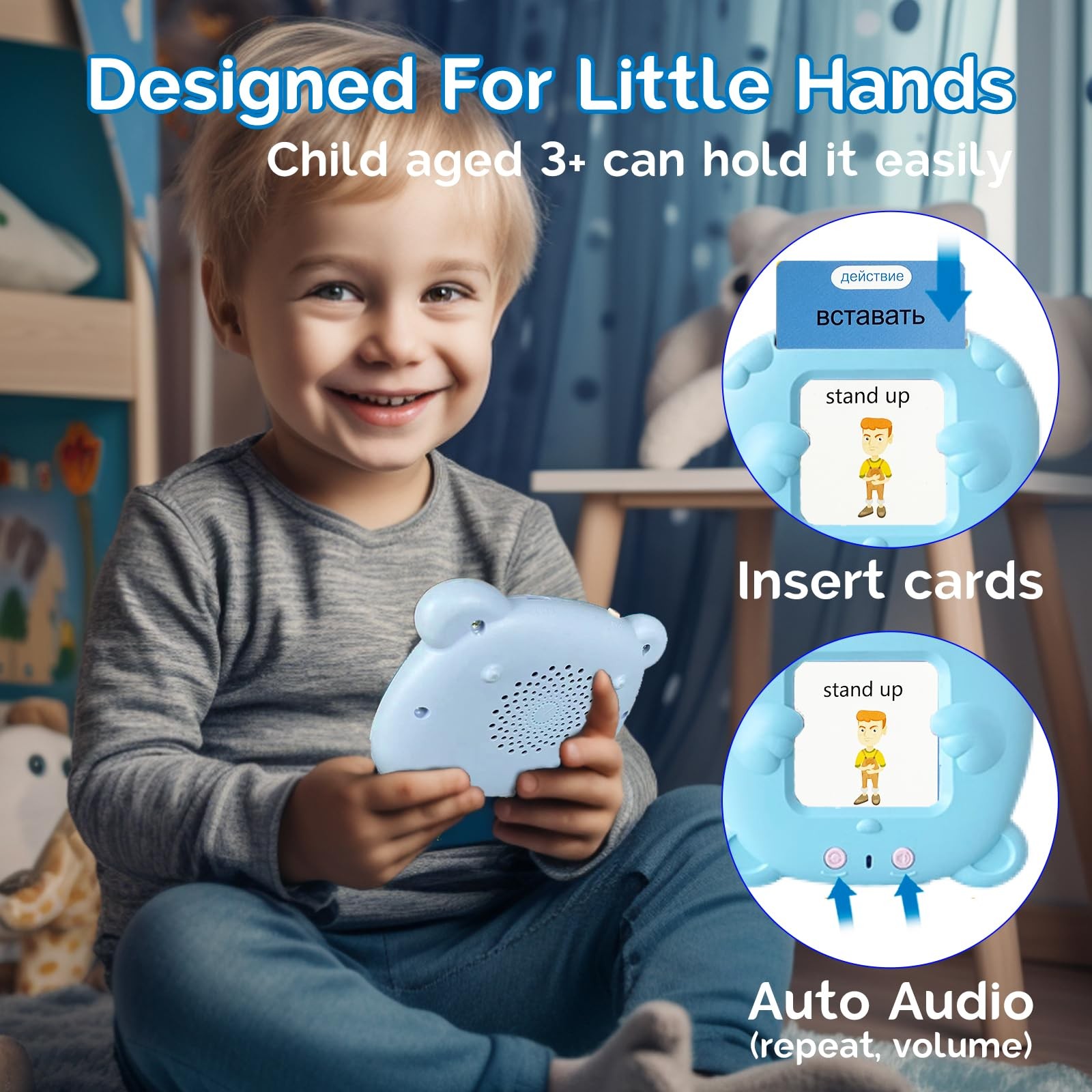 English Flash Cards Bilingual – Russian Talking Flash Cards for Kids, Pocket …