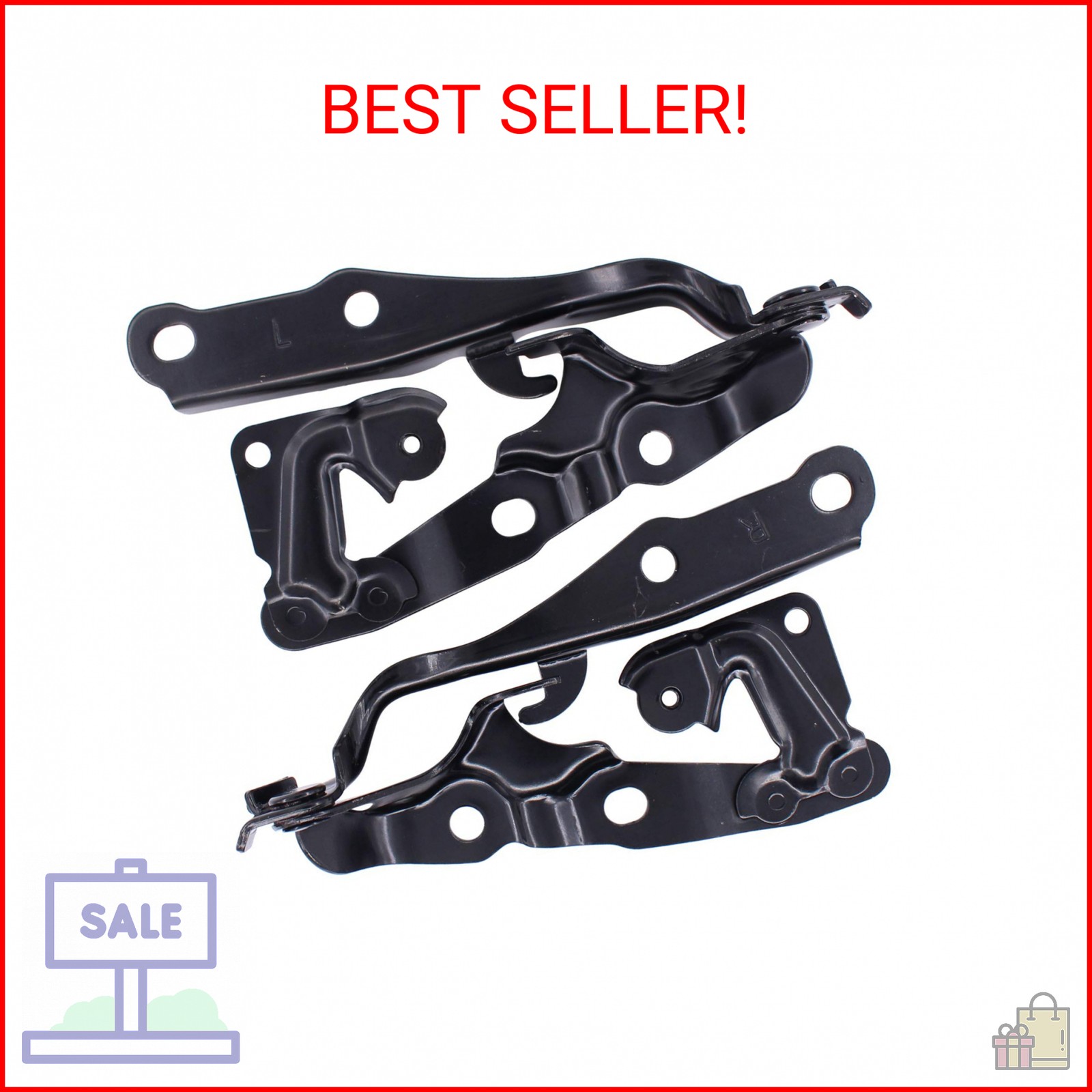 MOTOKU Driver and Passenger Side Hood Hinges for Toyota Camry 2007-2011