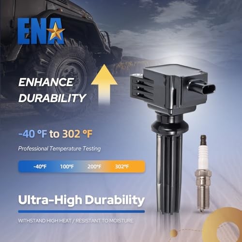 ENA Set of 4 Ignition Coil Pack 4 Platinum Spark Plug 2.0L 2.3L Compatible with