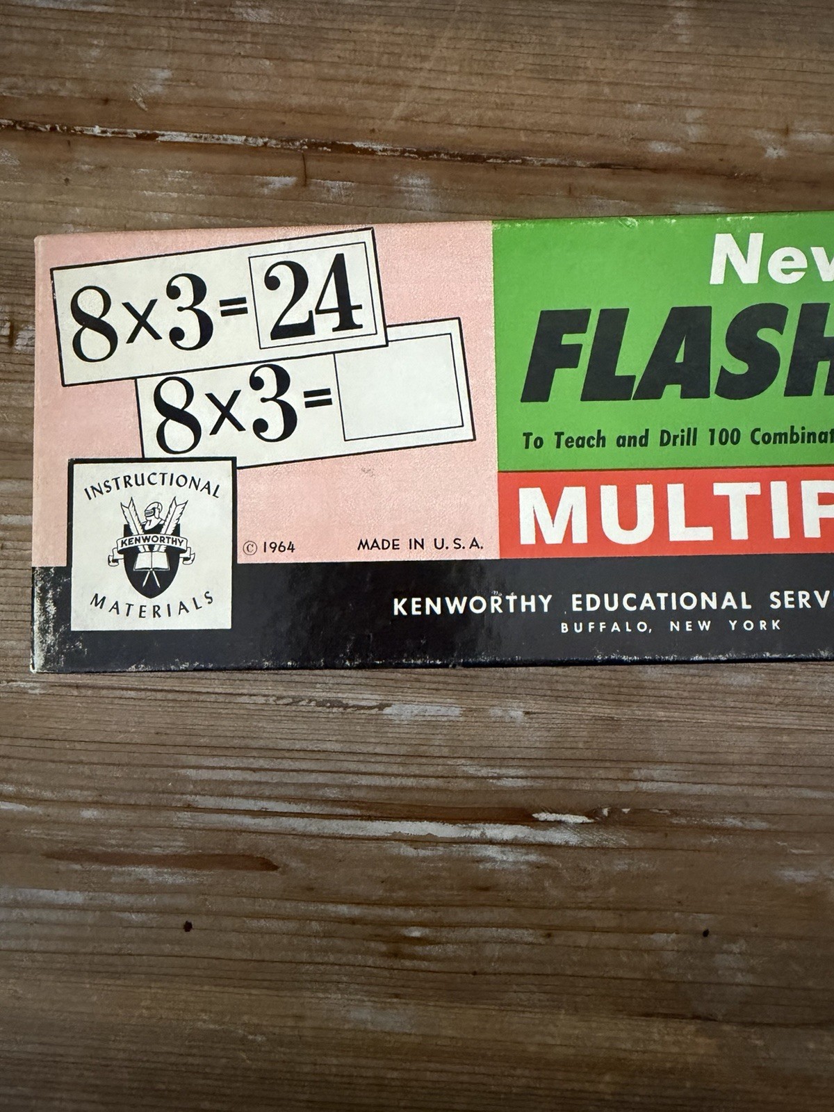 Vtg 1964 Kenworthy Educational Math Multiplication Teaching Flash Cards No 2132