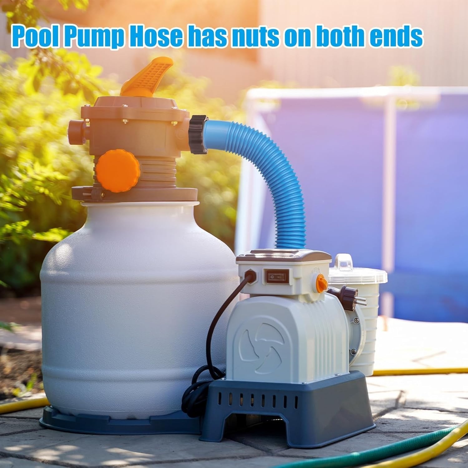 Eboot 16 Inch Pool Pump Hoses for Above Ground Pools 1.5″ Diameter Sand Filter