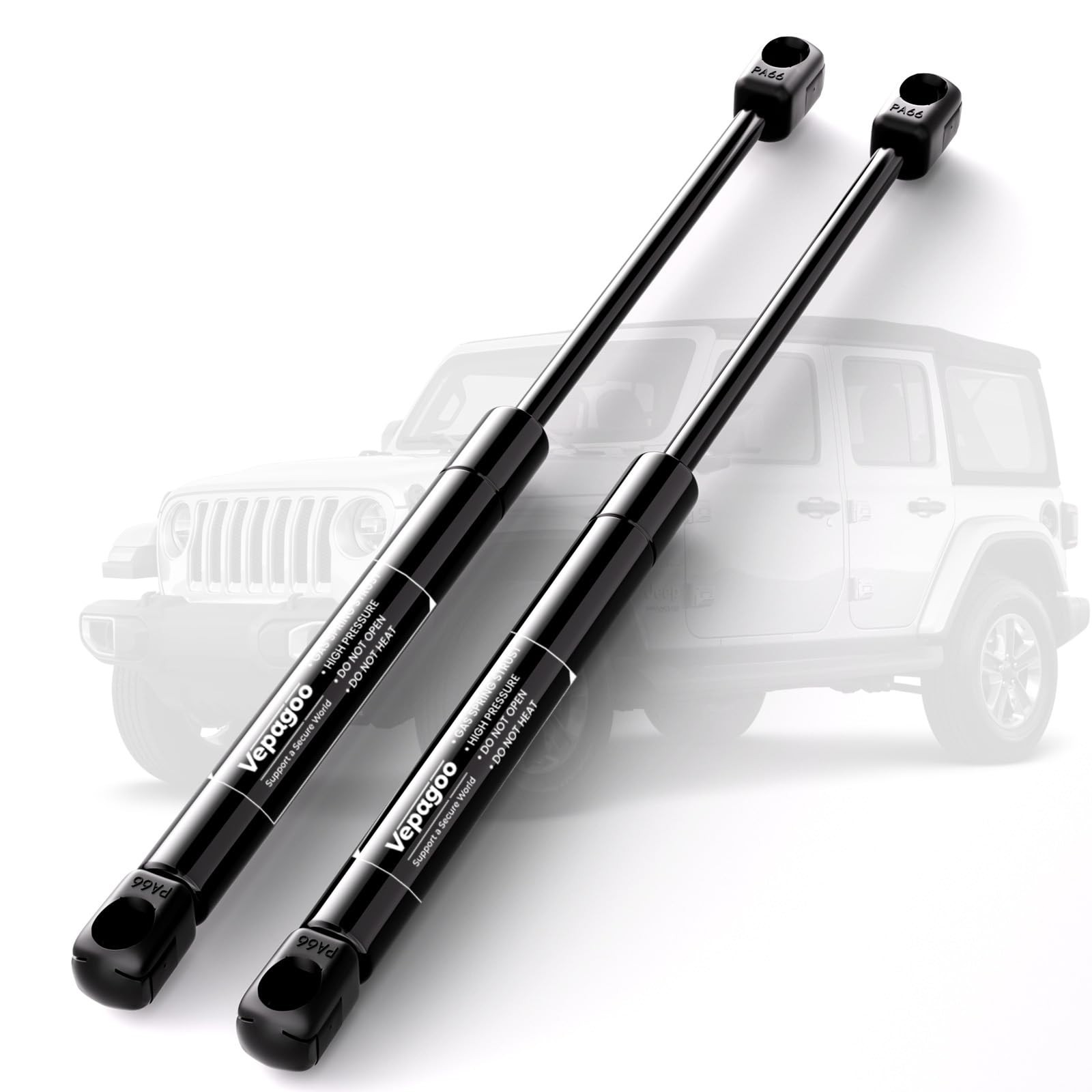 Rear Window Struts for Jeep Wrangler 2011-2017, Gas Shocks, Lift Support, OEM Fi