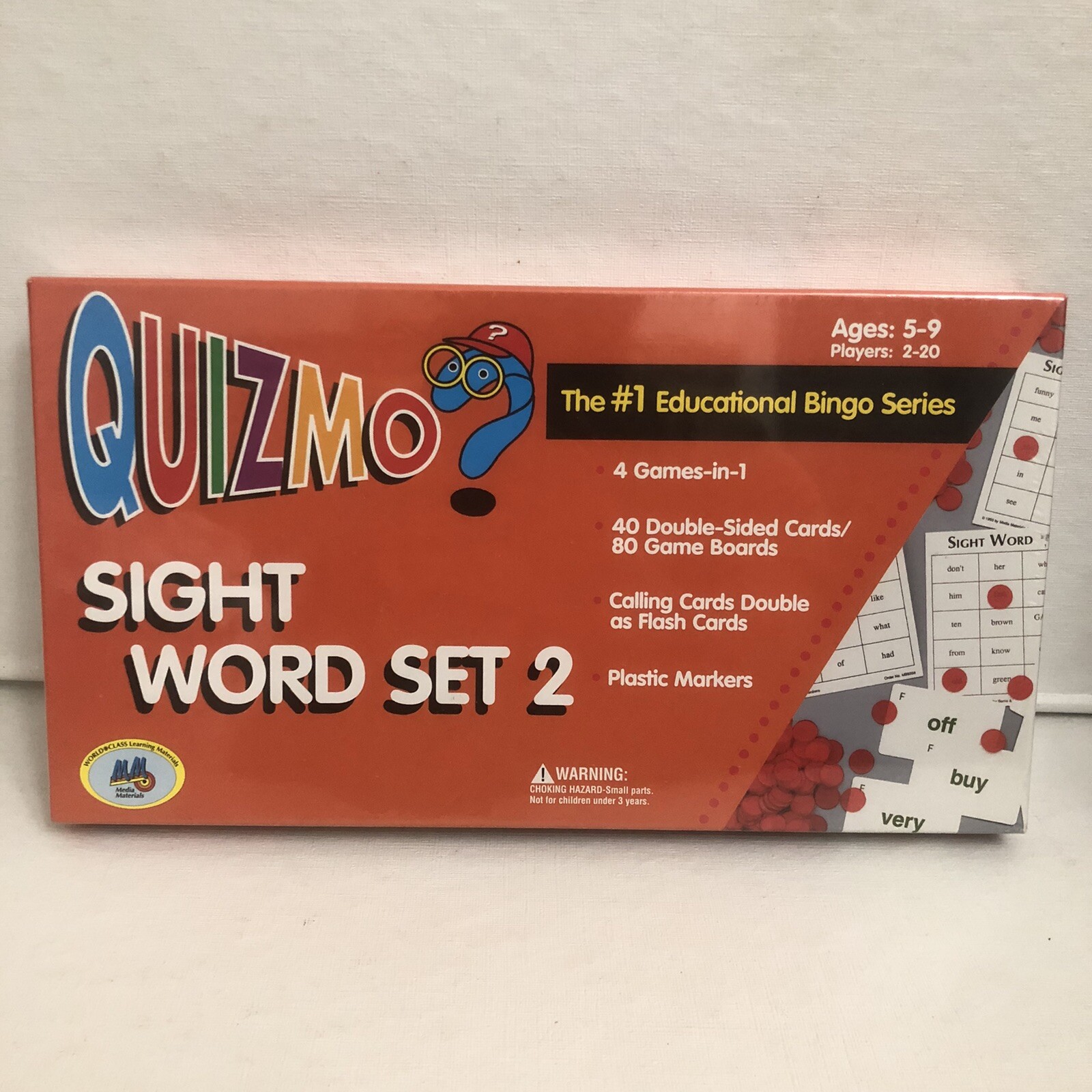 Quizmo Sight Word Recognition 2 Level K-4 Ages 5-8 1993 Homeschooling