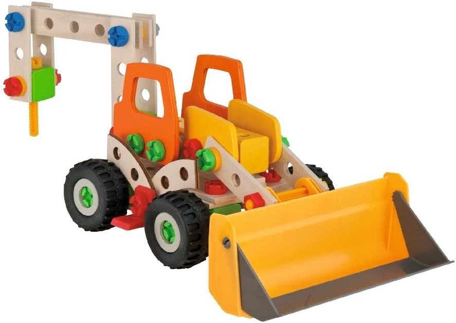 Simba 100039057 constructor wheel loader Eichhorn Versatile wooden toy, 140 comp