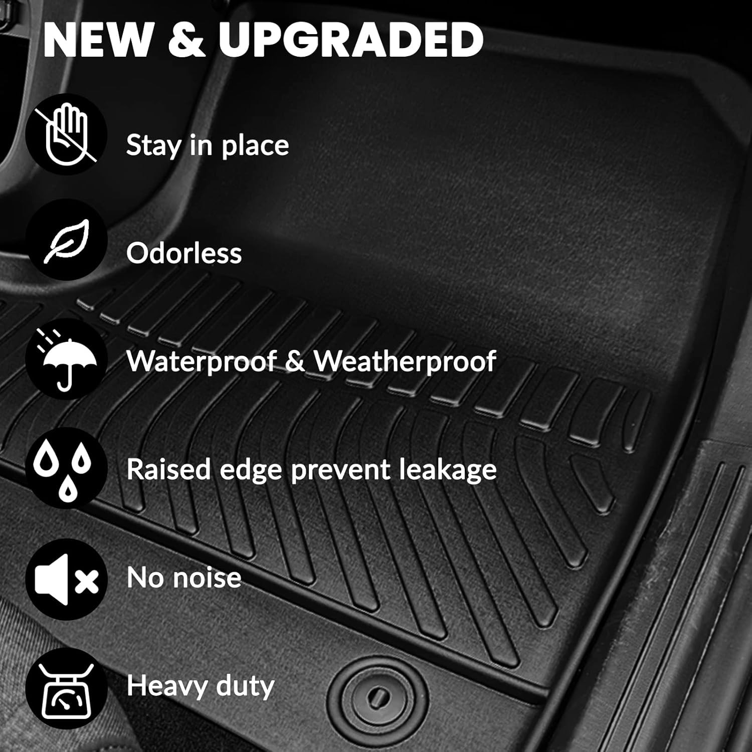 Auxko All Weather Floor Mats Fits for Honda CR-V 2023 2024 2025 2026 (Include