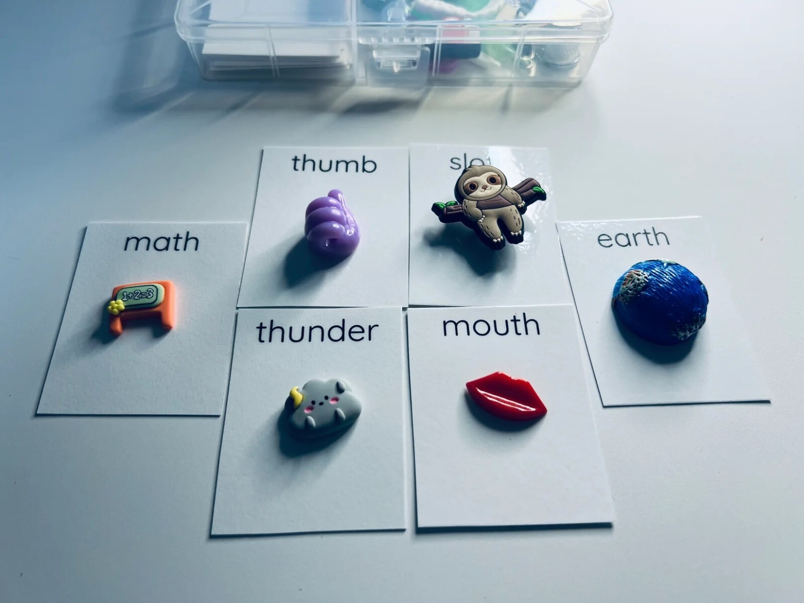 Say and Play /th/ sound Speech Sound Mini Objects Kit Speech Therapy Trinkets