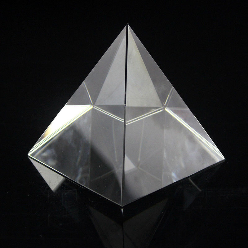 Rainbow Optical Glass Crystal Pyramid Prism for Science Survey Light Spectrum