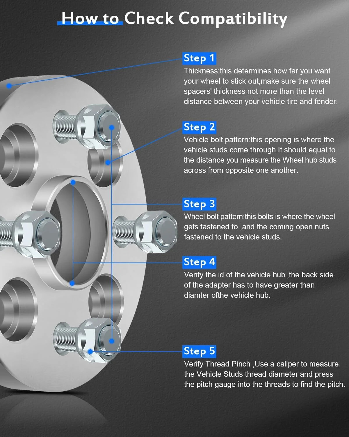 4PCS 4×100 Hub Centric Wheel Spacers 1 Inch 4 Lug for Toyota Models