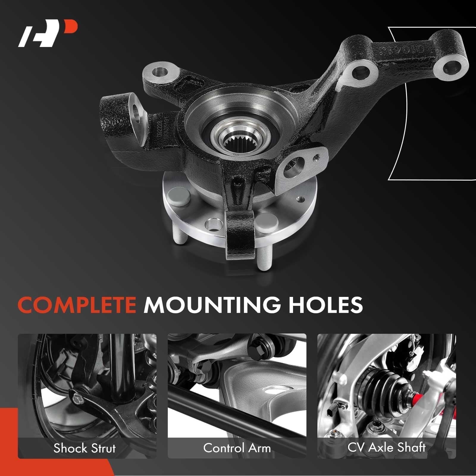Front Right Passenger Steering Knuckle Hub Bearing for Chevrolet Pontiac